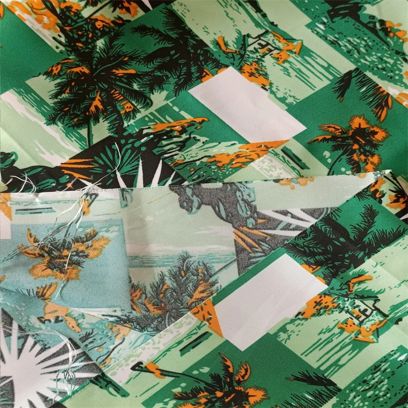 Quick-Drying Printed Poly Printing Microfiber Twill Polyester Fabric for Beach Pants