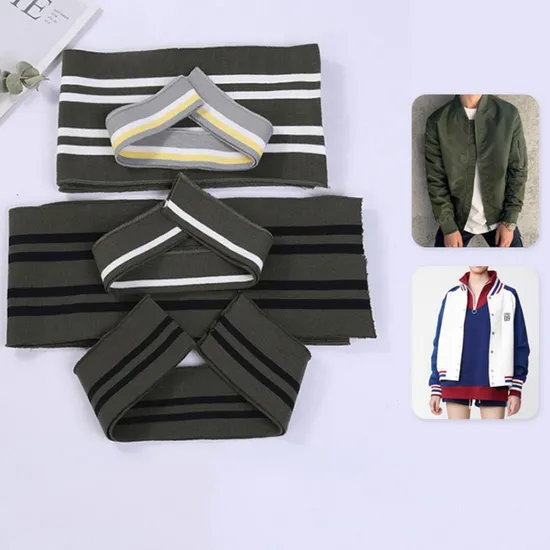 Tissu côtelé 100 % polyester teint uni, tissu côtelé 1X1 pour textile