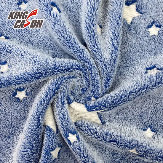 Kingcason – tissu polaire Double face en Polyester, flanelle lumineuse, lueur dans la nuit, corail, pour couvertures de pyjama, nouveau